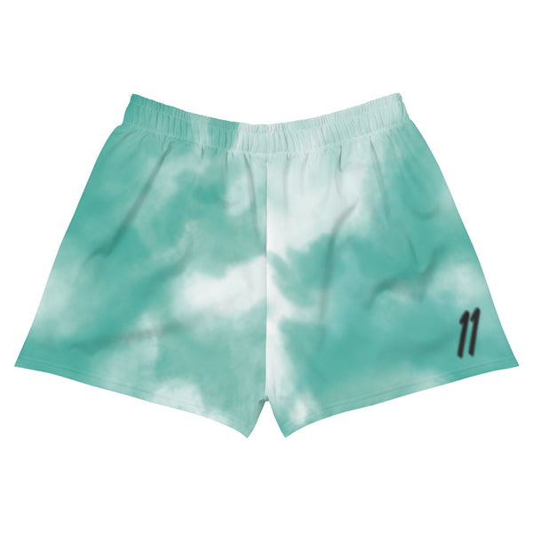 npc x 11 blue watercolor performance shorts (w) - 11pickleball